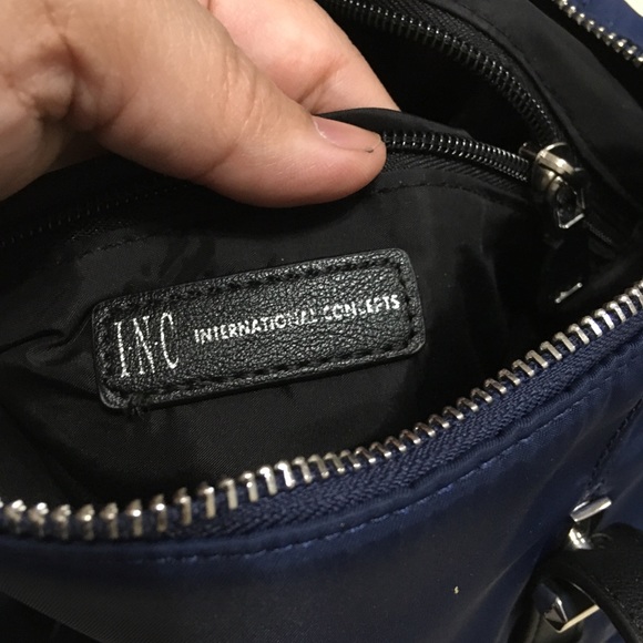 Large Bright Navy Nylon Convertible Backpack - Picture 7 of 8